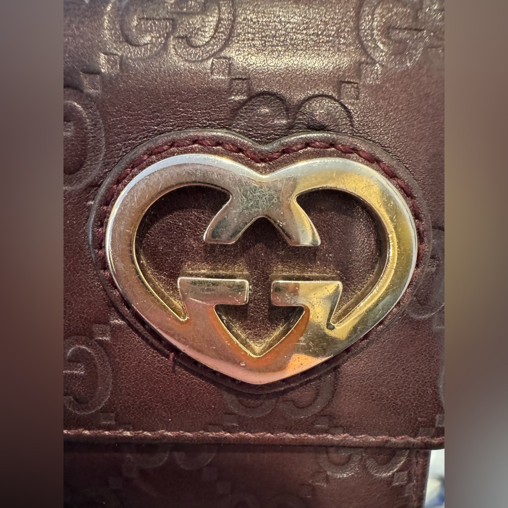 Gucci Dark Brown Embossed Leather Wallet - Picture 7 of 7